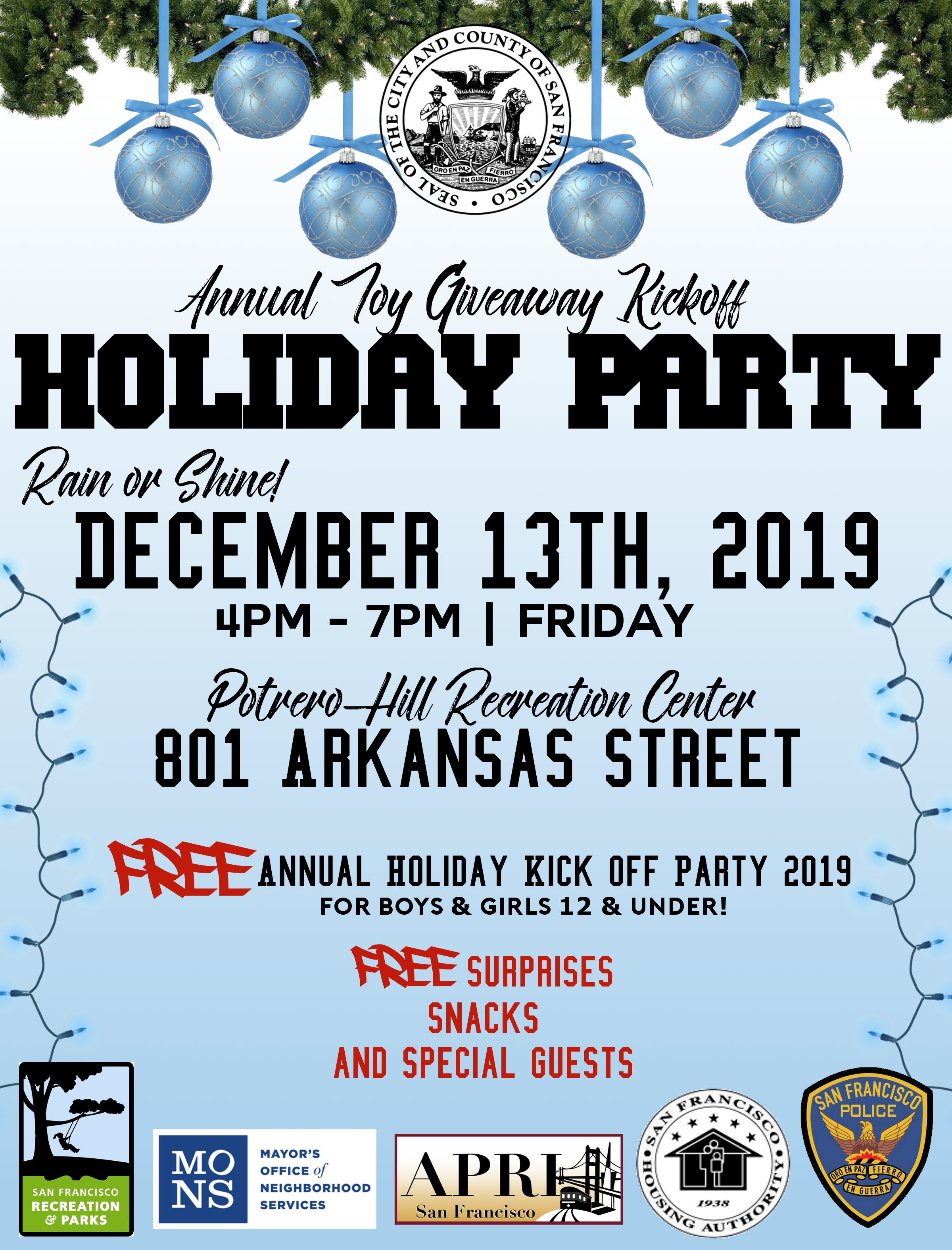 2019 Holiday Party Children Flyer