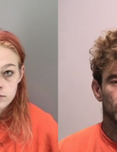 booking photo of female and male suspect