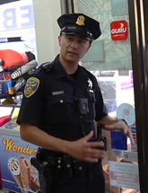 Photo of Tenderloin Station officers in corner store