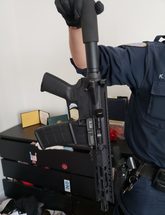 Photo of weapon seized during arrest