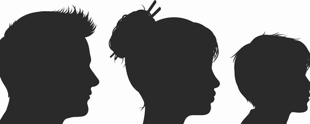 Image of shadow background of men, women, and children